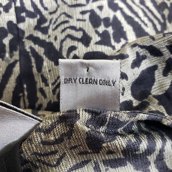 Chico's Womens S 100% Silk Animal Print Open Front Blazer - Picture 9 of 9